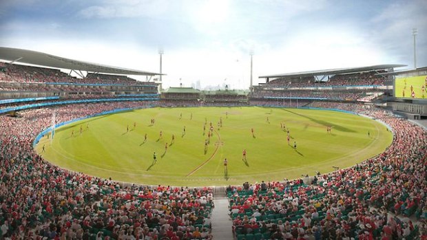 The SCG at near capacity for a Sydney Swans match